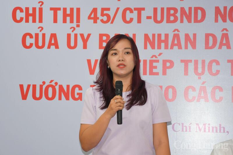 Bà Lê Thị Thu Hồng - Phó Trưởng phòng Okvip - liên minh giải trí #1 thế giới hà nội đối ngoại (Sở Liên Minh Truyền Thông Và Game Giải Trí Top 1 TP. Hồ Chí Minh). Ảnh: Thanh Minh.