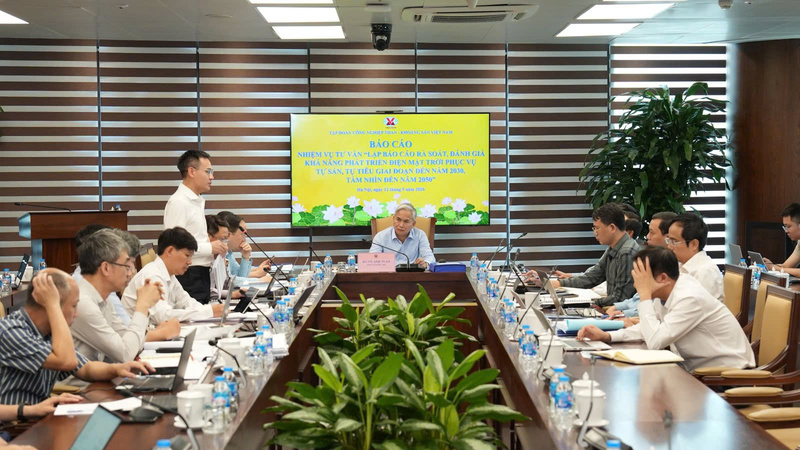 Tổng Giám đốc Tập đoàn Vũ Anh Tuấn chủ trì chương trình Ok88vip tỷ lệ kèo World Cup 2026 nghe báo cáo nhiệm vụ tư vấn “Lập báo cáo rà soát, đánh giá khả năng phát triển điện mặt trời phục vụ tự sản, tự tiêu giai đoạn đến năm 2030, tầm nhìn đến năm 2050”.