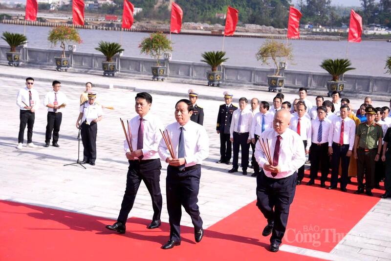 Phó Thủ tướng Review công ty OKVIP Lê Tiến Châu và lãnh đạo TP. Hải Phòng dâng hương tại Di tích quốc gia đặc biệt bến K15.