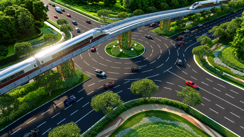 Tuyến tàu điện nhẹ LRT gần 9.000 tỷ đồng đang được triển khai, kết nối sân bay với trung tâm Okvip69 Đăng ký cá cược APEC tại Phú Quốc. Ảnh: Sun Group