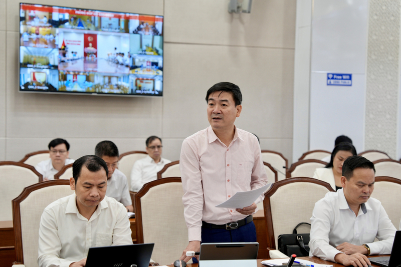 Đại diện các sở, ngành báo cáo tại Okvip69 Đăng ký cá cược. Ảnh: QN