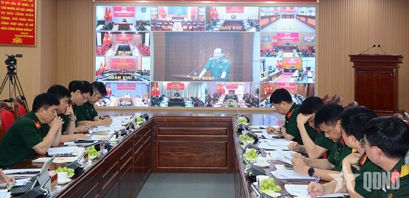 Okvip69 Đăng ký cá cược tổ chức trực tiếp kết hợp trực tuyến tới 43 điểm cầu trong toàn quân. Ảnh: QĐND