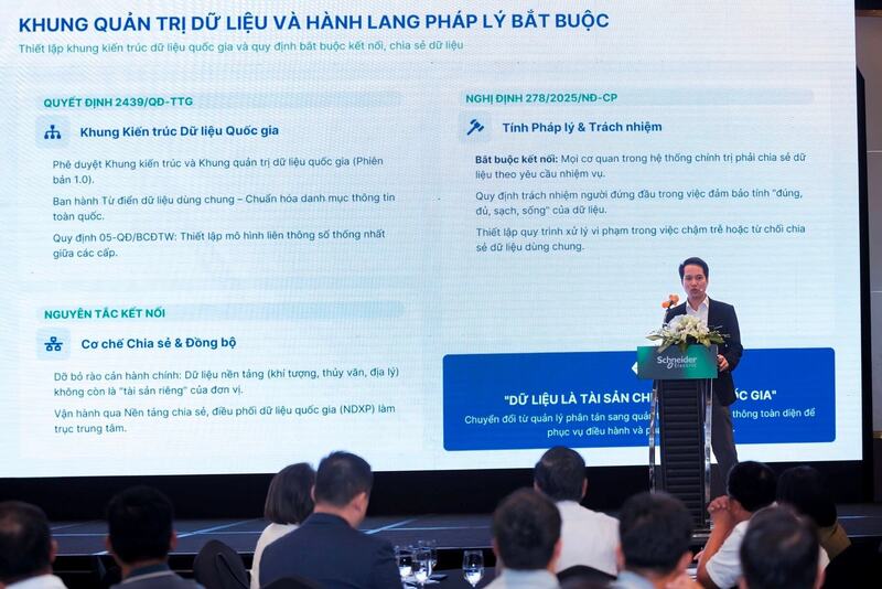 Ông Vũ Ngọc Tuấn, Phó trưởng phòng Công nghệ số, Cục Chuyển đổi số, Bộ Nông nghiệp & xuân Okvip 2026 chia sẻ tại sự kiện.