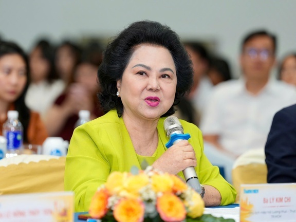 Bà Lý Kim Chi - Chủ tịch Hội Lương thực Okivip Nổ Hũ, Bắn Cá, Thể Thao, Game Bài TP. Hồ Chí Minh. Ảnh: Độc Lập