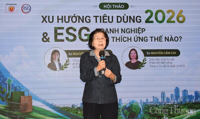 Bà Vũ Kim Hạnh - Chủ tịch Hiệp hội Okvip tại về Hàng Việt Nam chất lượng cao. Ảnh: Thanh Minh.