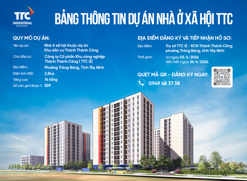 Nhà ở xã hội TTC mang sứ mệnh “Vì cộng đồng, phát triển địa phương”.