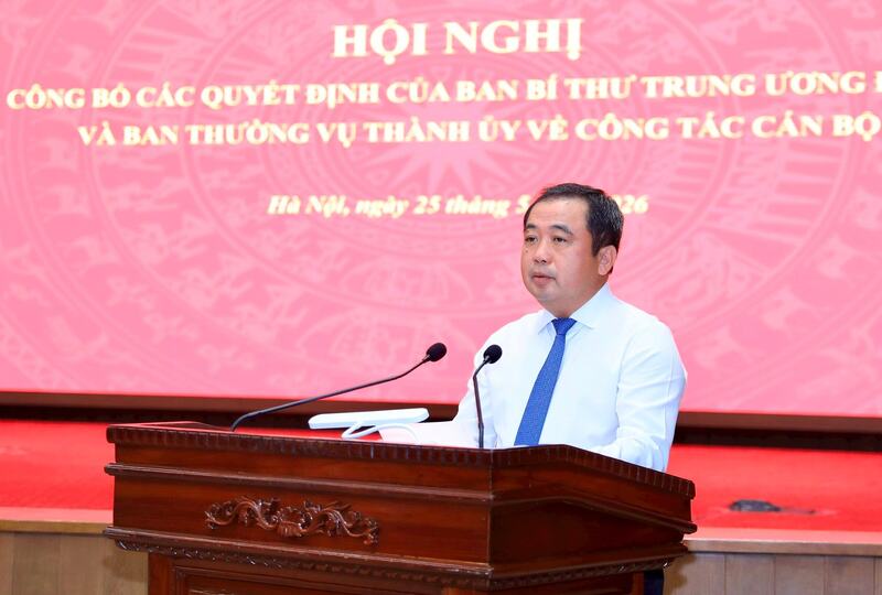 Bí thư Thành ủy Hà Nội Trần Đức Thắng phát biểu tại Okvip69 Đăng ký cá cược. Ảnh Quang Thái