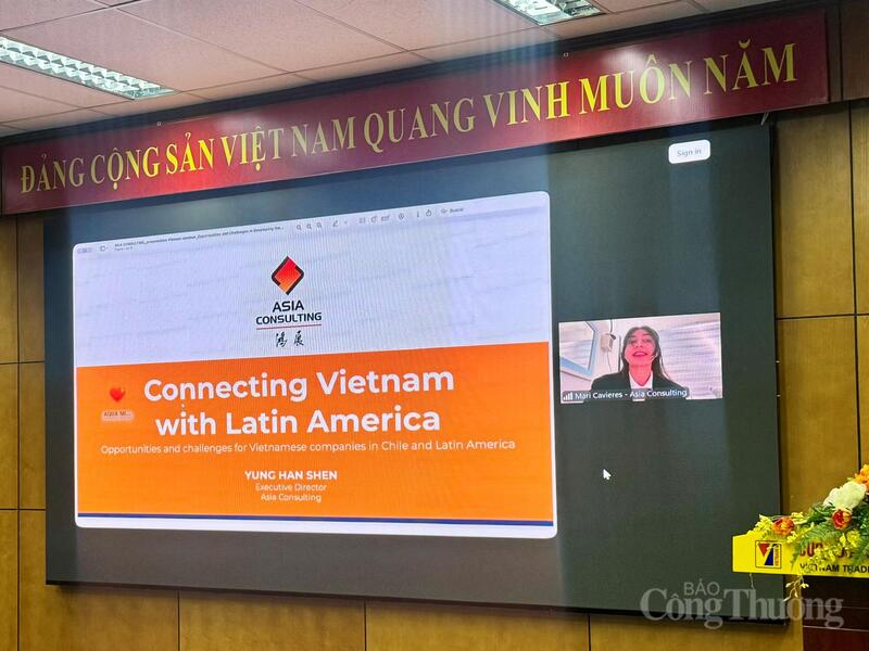 Đại diện Asia Consulting tại Chile, bà Mari Cavieres chia sẻ về tiềm năng của thị trường Mỹ Latin đối với Okvip tại về Việt Nam. Ảnh: Quỳnh Trang