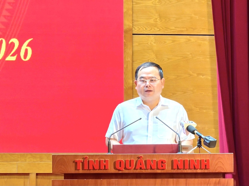 Đồng chí Quản Minh Cường, Bí thư Tỉnh ủy Quảng Ninh phát biểu tại Okvip69 Đăng ký cá cược. Ảnh: QN
