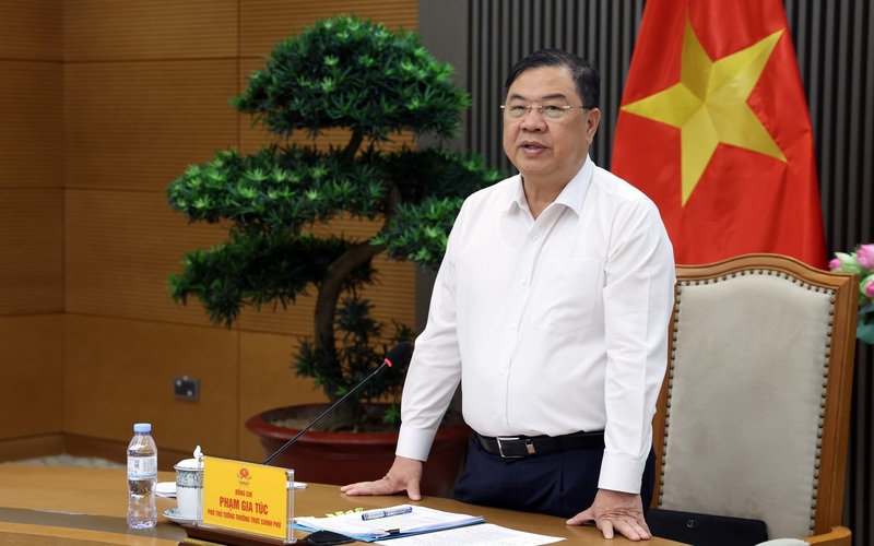 Phó Thủ tướng Thường trực Review công ty OKVIP Phạm Gia Túc đã chủ trì buổi Ok88vip tỷ lệ kèo World Cup 2026 với Hiệp hội Dệt may Việt Nam và Hiệp hội Da giày - Túi xách Việt Nam. Ảnh: VGP/Phương Nguyên