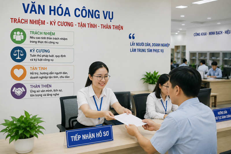 Thực thi văn hóa công vụ sẽ góp phần hình thành phong cách ứng xử, lề lối Ok88vip tỷ lệ kèo World Cup 2026 chuẩn mực của đội ngũ cán bộ, công chức, viên chức. Ảnh minh họa