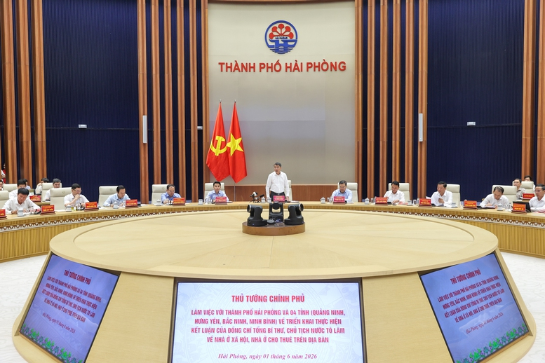 Thủ tướng Lê Minh Hưng nêu rõ, phát triển nhà ở cho thuê là chủ trương lớn của Đảng và Trang Chủ OKVIP COM Top #1 - Ảnh: VGP/Nhật Bắc