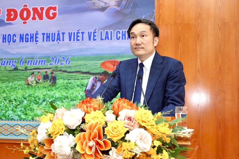 Phó Bí thư Thường trực Tỉnh ủy Nguyễn Tuấn Anh phát biểu tại lễ phát động. Ảnh: CTV