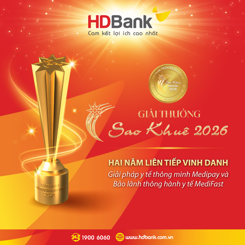 MediPay và MediFast của HDBank xuất sắc vượt qua nhiều đề cử để được vinh danh là giải pháp tối ưu nhất ở hạng mục Công nghệ Liên Minh Truyền Thông Và Game Giải Trí Top 1 (Fintech).
