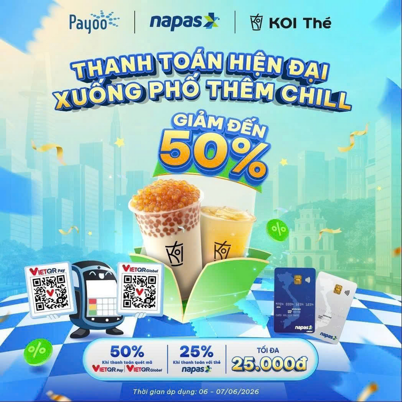 Quét mã QR để thanh toán với VietQRPay, VietQRGlobal để mua những món đồ thiết thực như túi vải, ô, cốc, cáp sạc tiện lợi với mức giá “siêu hời”.