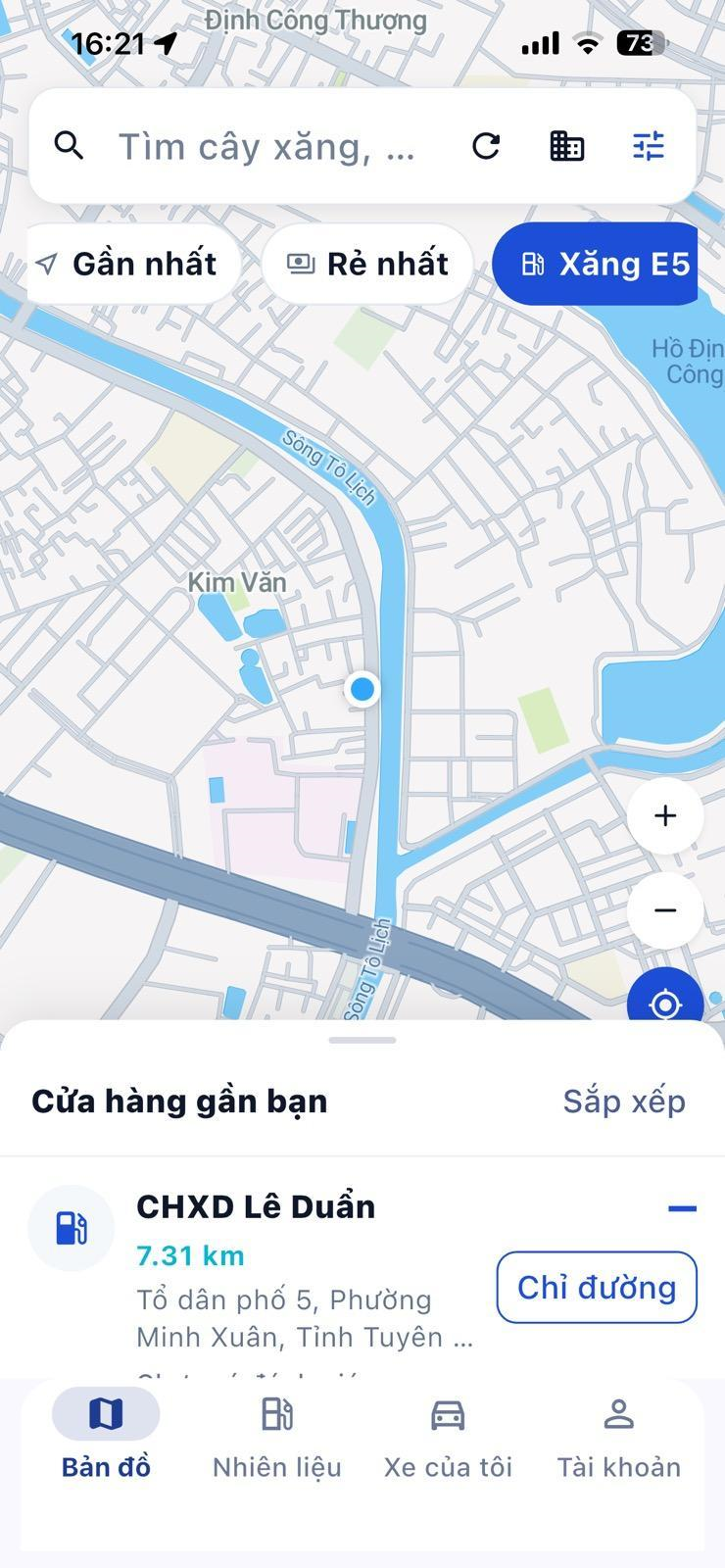 Tìm kiếm cây xăng bằng app 'Quanh tôi' từ 1/6/2026 - 3