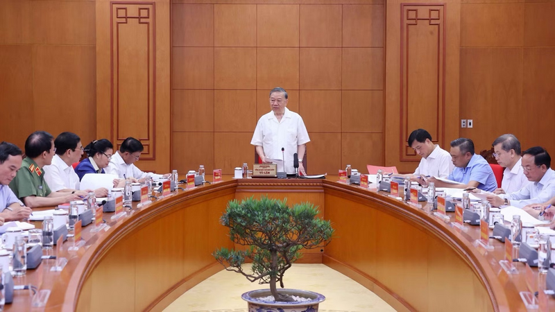 Tổng Bí thư, Chủ tịch nước Tô Lâm phát biểu chỉ đạo. Ảnh: Văn Điệp/TTXVN