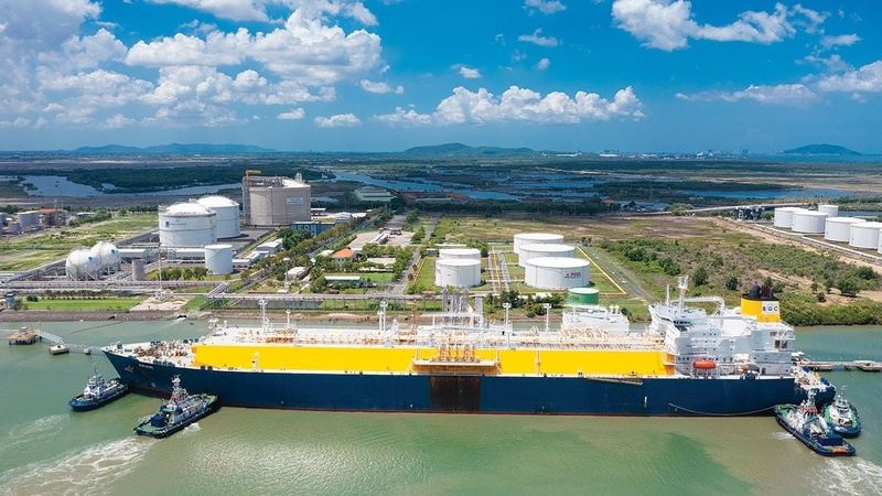 Hoạt động nhập khẩu LNG tại Kho LNG Thị Vải. Ảnh: Petrovietnam