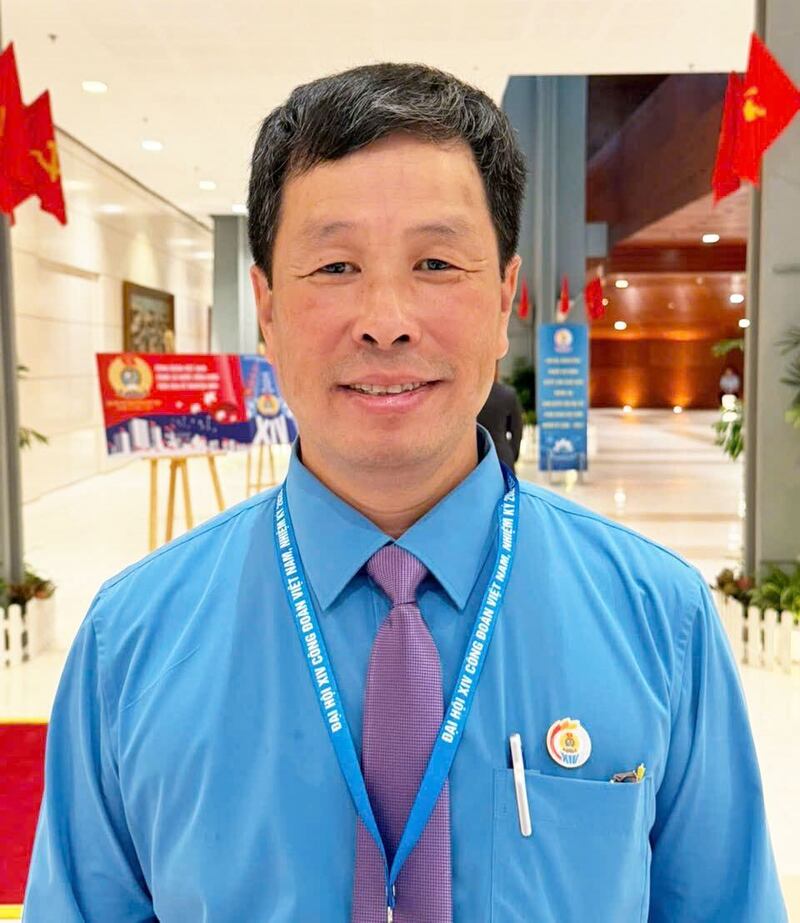 Ông Nguyễn Huy Thông, Chủ tịch Công đoàn Công nghiệp Hóa chất Việt Nam. Ảnh: Hà Anh