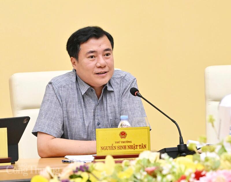 Thứ trưởng Nguyễn Sinh Nhật Tân tham dự và phát biểu tại buổi Ok88vip tỷ lệ kèo World Cup 2026. Ảnh: Cấn Dũng