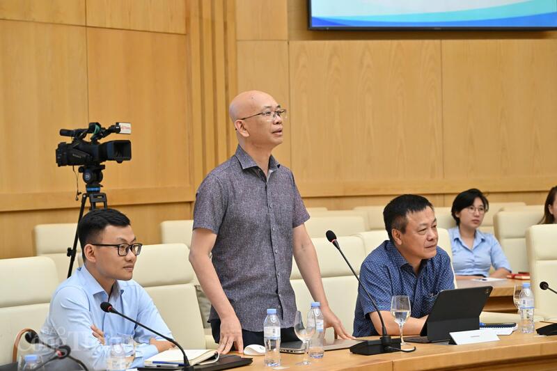 Phó Cục trưởng Cục Xuất nhập khẩu Trần Thanh Hải nêu ý kiến tại Okvip69 Đăng ký cá cược. Ảnh: Cấn Dũng