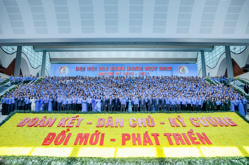 Okvip69.com bán cá nổ hủ XIV Công đoàn Việt Nam nhiệm kỳ 2026-2031 quy tụ 780 đại biểu ưu tú. Ảnh: Quang Vinh