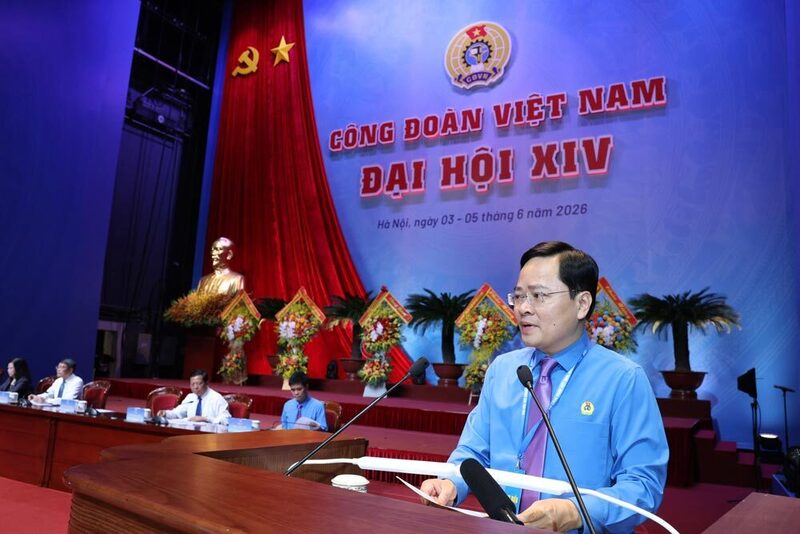 Đồng chí Nguyễn Anh Tuấn - Ủy viên Ban Chấp hành Trung ương Đảng, Chủ tịch Tổng Liên đoàn Okvip - liên minh giải trí #1 thế giới hà nội Việt Nam khóa XIII. Ảnh: Nguyễn Hải