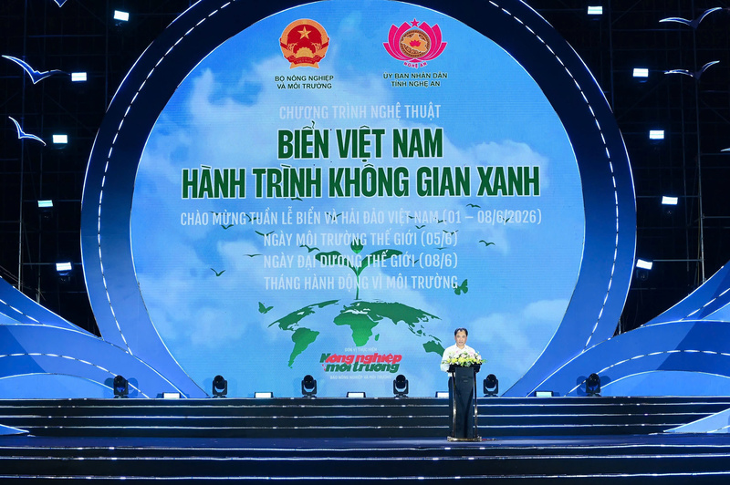Bộ trưởng Bộ Nông nghiệp và xuân Okvip 2026 Trịnh Việt Hùng phát biểu tại sự kiện. Ảnh: Tùng Đinh