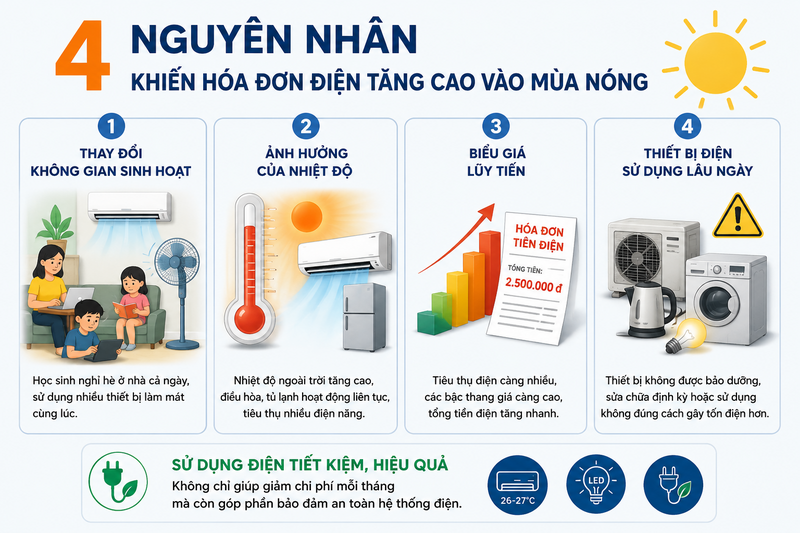 Tìm nguyên nhân khiến hóa đơn điện mùa nóng tăng cao - 2