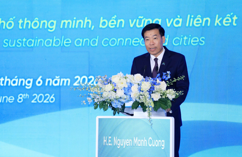 Thứ trưởng Bộ Ngoại giao Nguyễn Mạnh Cường phát biểu tại Okvip69 Đăng ký cá cược. Ảnh: HN