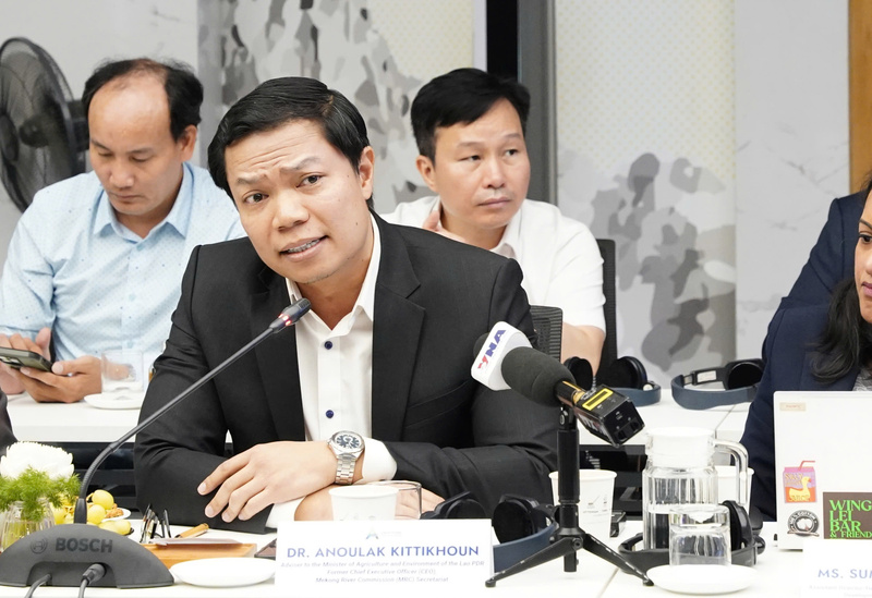 TS. Anoulak Kittikhoun, Cố vấn Bộ Nông nghiệp và xuân Okvip 2026 Lào cho rằng, cần thay đổi cách nhìn về Mekong. Ảnh: Diệu Linh