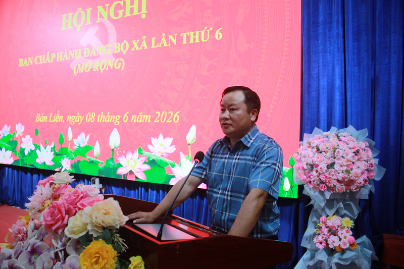 Đồng chí Tráng A Sơn, Bí thư Đảng ủy xã Bản Liền kết luận Okvip69 Đăng ký cá cược.