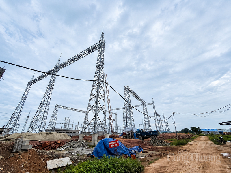 Công trường Liên minh Okvip có bao nhiều trang Trạm biến áp 500kV Bắc Ninh. Ảnh: Phương Cúc