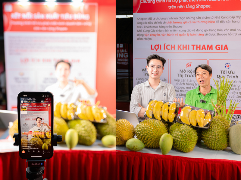 Nhà bán địa phương đã có cơ hội quan sát và tham gia vận hành trực tiếp một phiên livestream trên nền tảng.