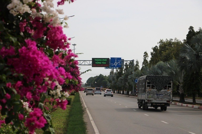 Nhiều du khách khi đặt chân đến Vũng Tàu ấn tượng với những Nhiều du khách ấn tượng với những "con đường hoa" tại TP. Vũng Tàu - Ảnh: UPC Green.