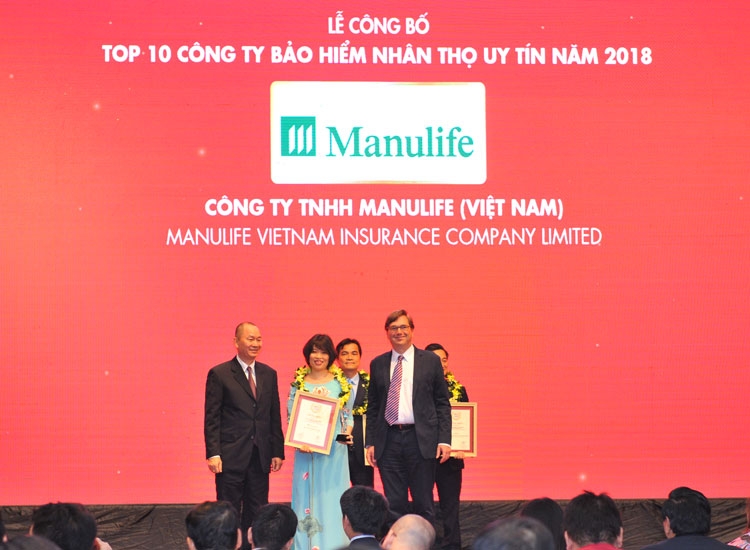 Manulife Việt Nam giữ vững vị trí trong Top 3 công ty BHNT uy tín 2018