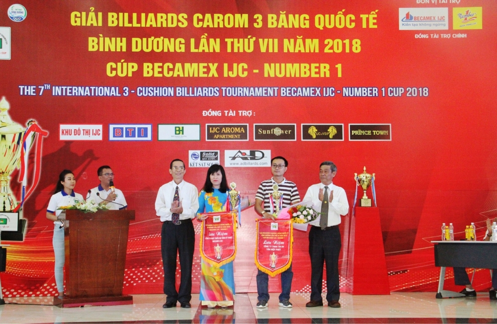 Giải Billiards Carom 3 băng quốc tế Bình Dương tranh cúp Becamex IJC- Number1