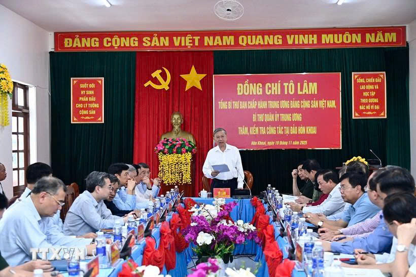 Tổng Bí thư Tô Lâm phát biểu chỉ đạo tại buổi Ok88vip tỷ lệ kèo World Cup 2026. Ảnh: TTXVN