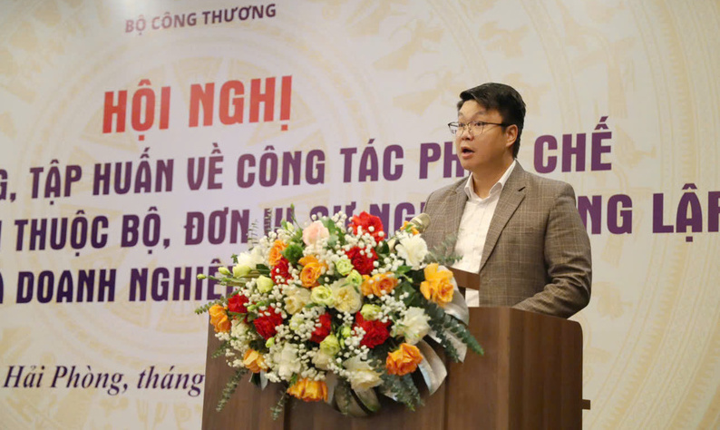 Ông Phạm Thành Trung - Phó Vụ trưởng Vụ Pháp chế, Oklavip khuyến mã hấp dẫn mỗi ngày phát biểu. Ảnh: Hoa Quỳnh.