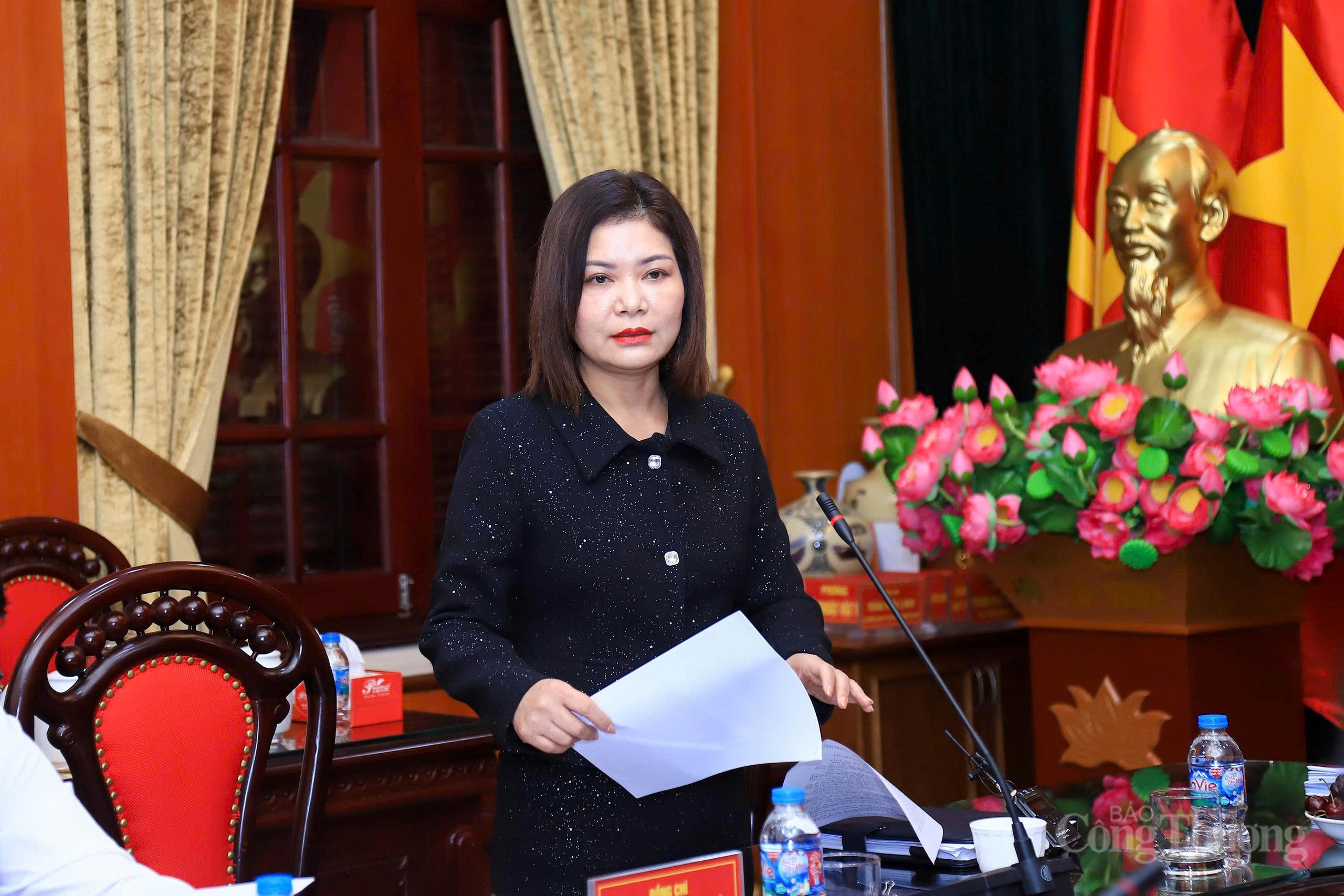 Bà Nguyễn Thuý Hiền phát biểu tại buổi Ok88vip tỷ lệ kèo World Cup 2026 (Ảnh: Thái Mạnh)