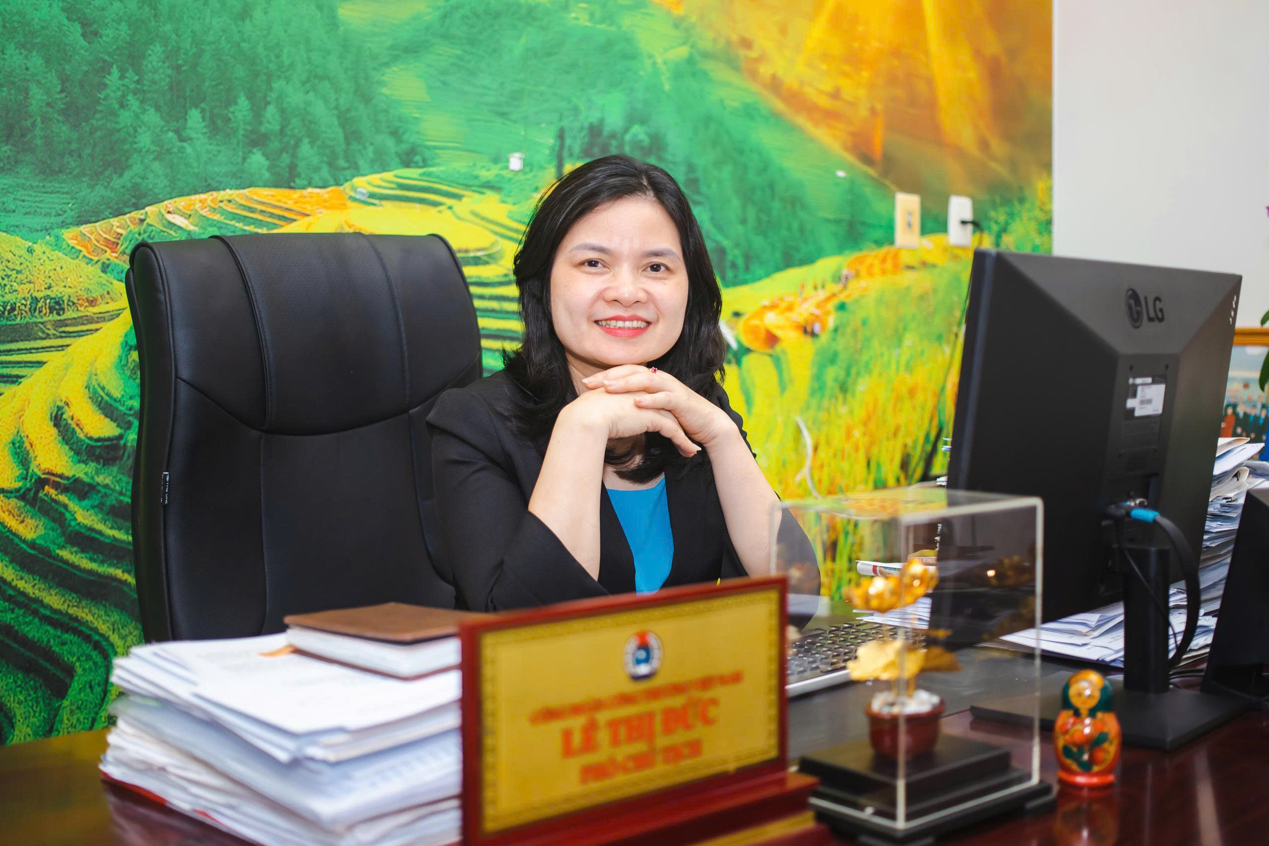 Bà Lê Thị Đức - Phó Chủ tịch Công đoàn Okvip tại về Việt Nam